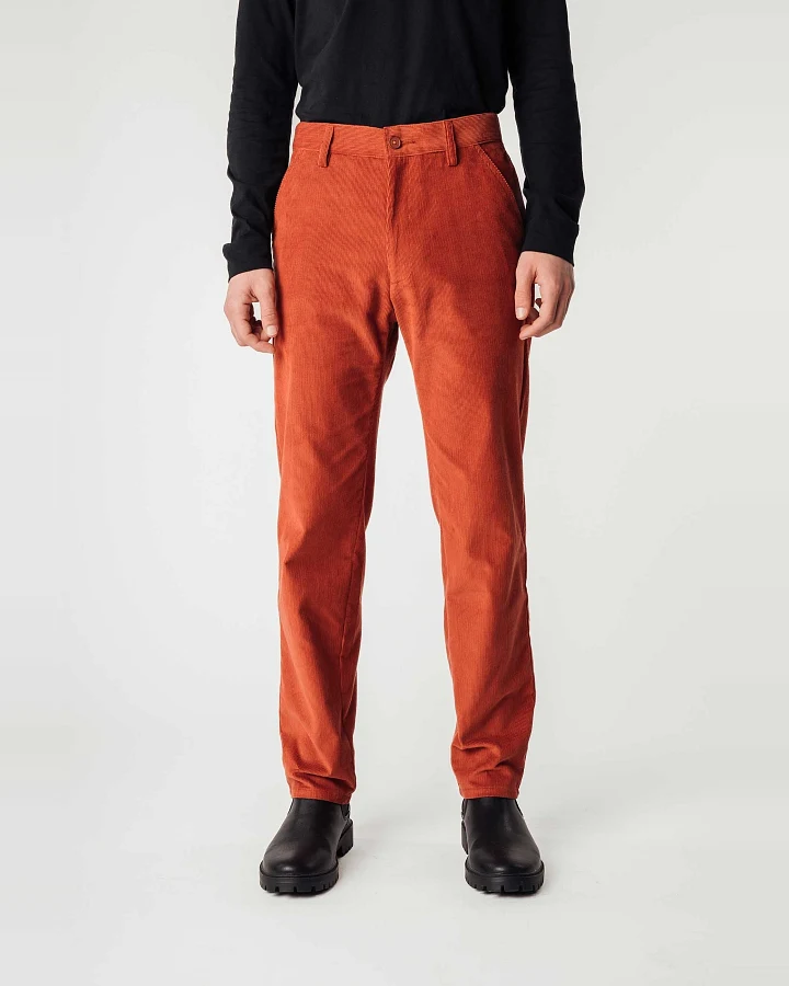 MELA Herren vegan Hose Corduroy Jivin Ziegelrot