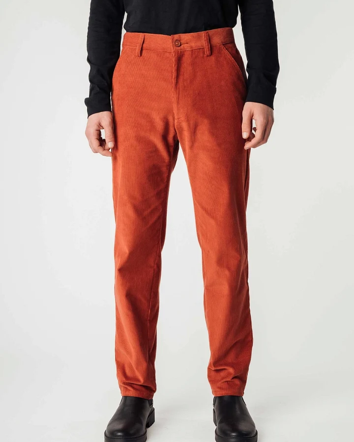 MELA Herren vegan Hose Corduroy Jivin Ziegelrot