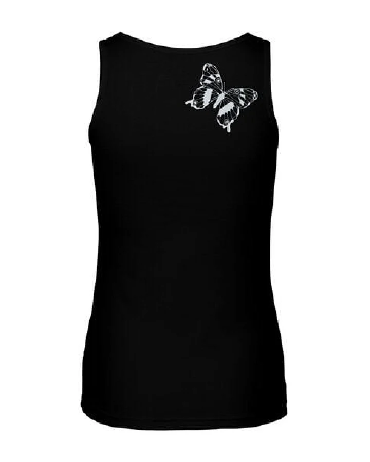 HANDGEDRUCKT Frauen Tank Top "Tagpfauenauge 01" aus 100% Bio Baumwolle (kbA)