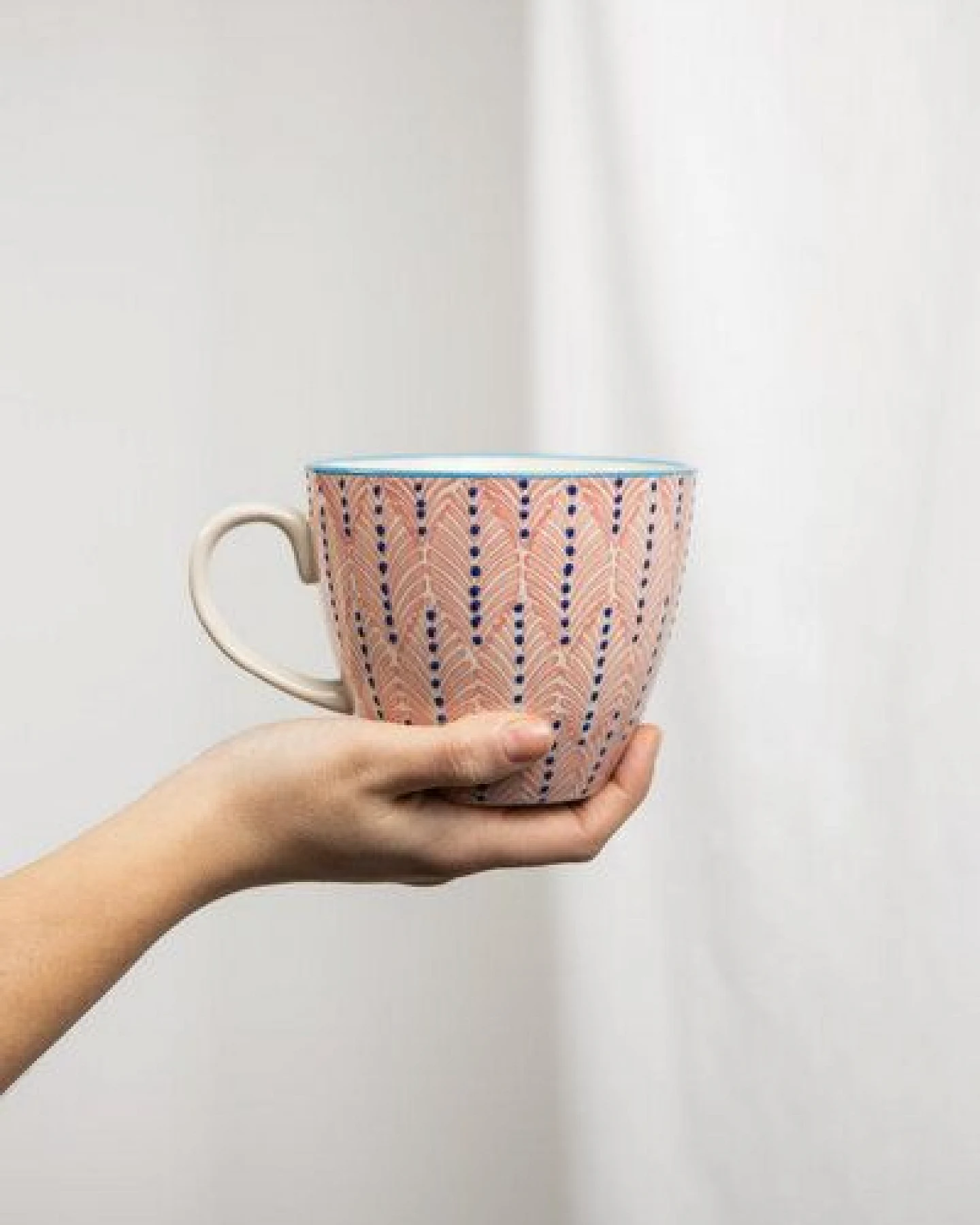 TRANQUILLO Große Tasse MIIX'N'MATCH aus Steinzeug mit Muster, 500 ml (POR487, POR488) – Ansicht 3
