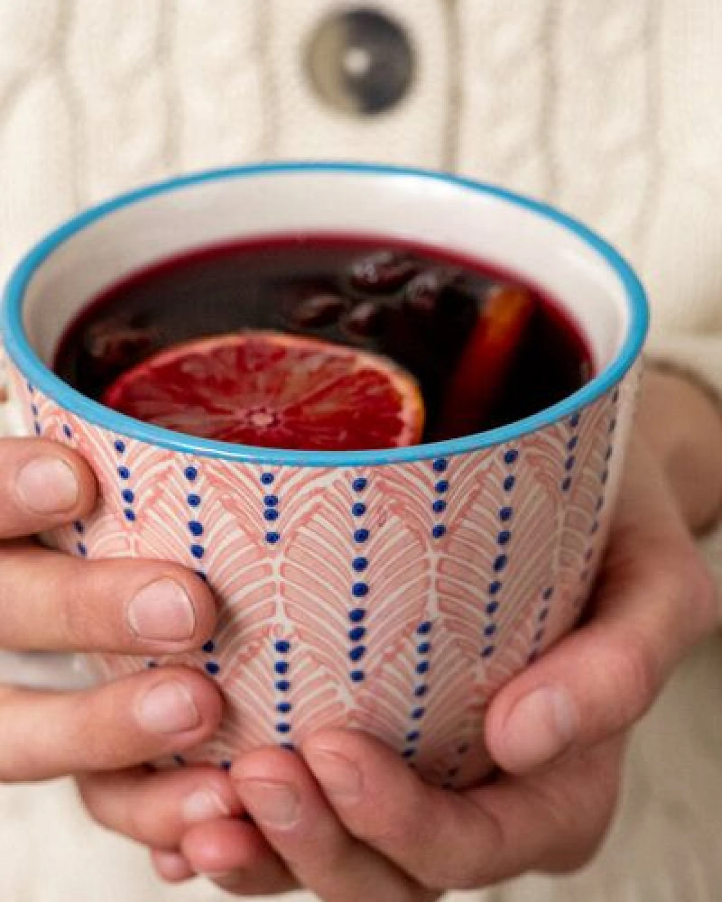TRANQUILLO Große Tasse MIIX'N'MATCH aus Steinzeug mit Muster, 500 ml (POR487, POR488) – Ansicht 4