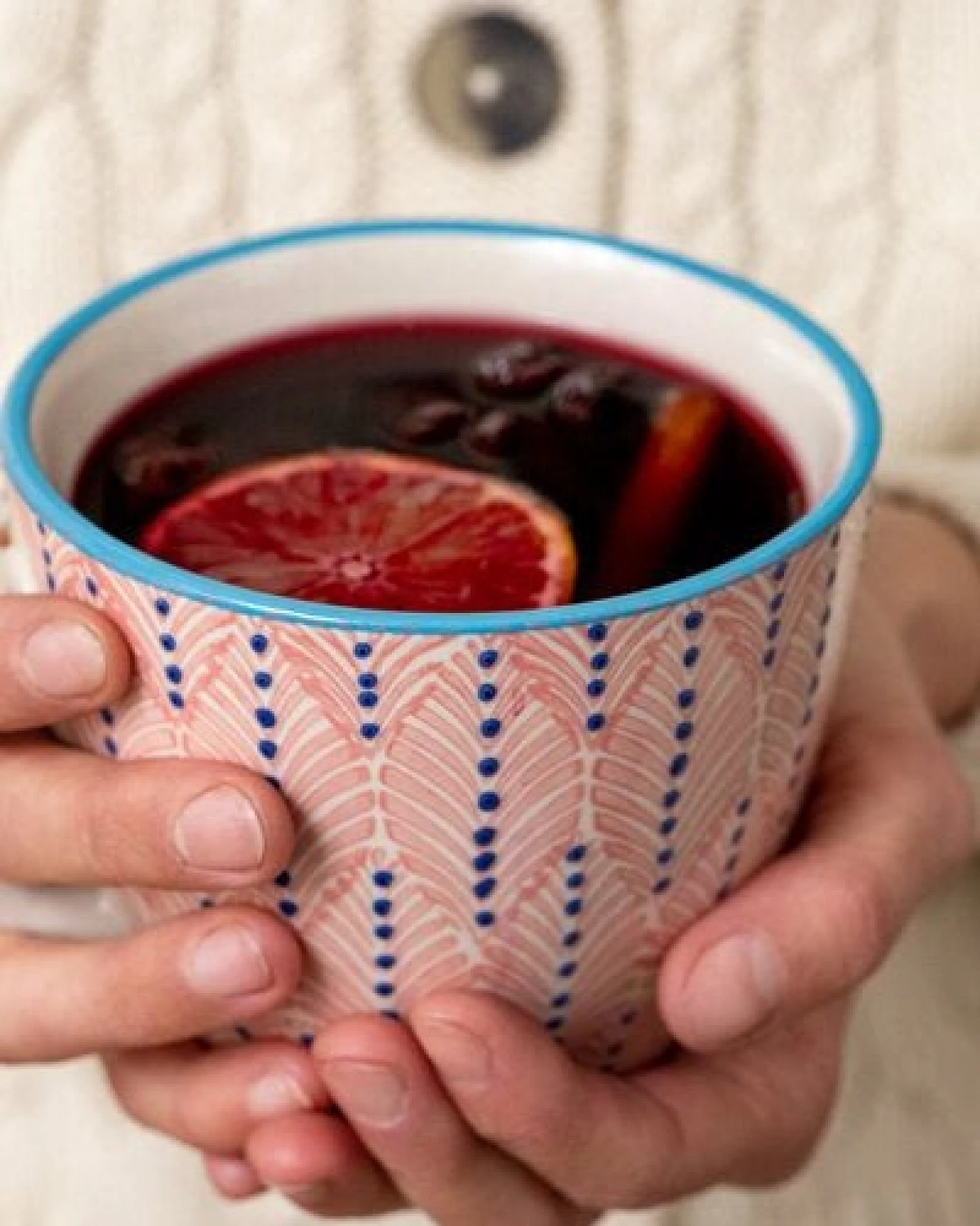 TRANQUILLO Große Tasse MIX'N'MATCH aus Steinzeug mit Muster, 500 ml (POR487, POR488) – Ansicht 4