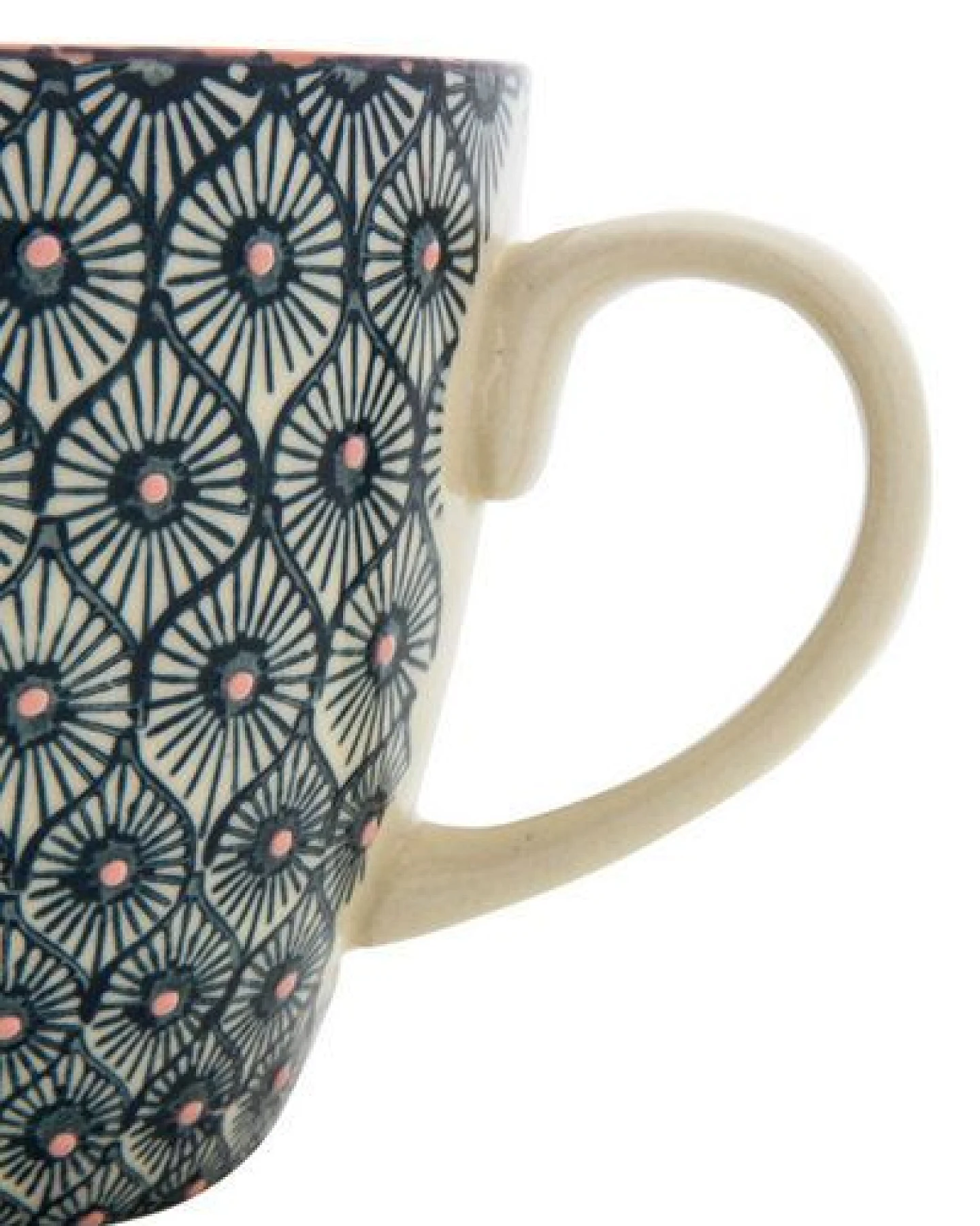 TRANQUILLO Große Tasse MIIX'N'MATCH aus Steinzeug mit Muster, 500 ml (POR487, POR488) – Ansicht 2