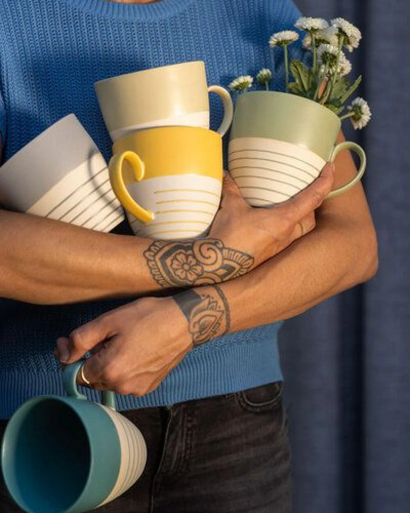 TRANQUILLO Tasse Modern aus Steingut 500 ml – Ansicht 2