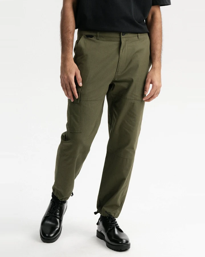 MELA Herren vegan Cargohose Rajesh Dunkel-Olivgrün