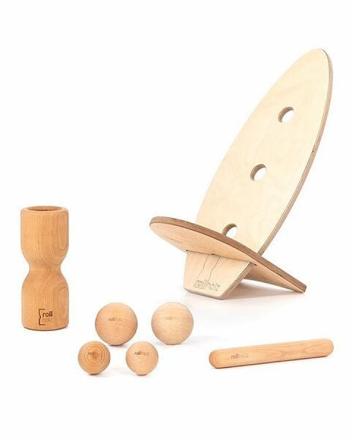 rollholz Balance Board Set groß
