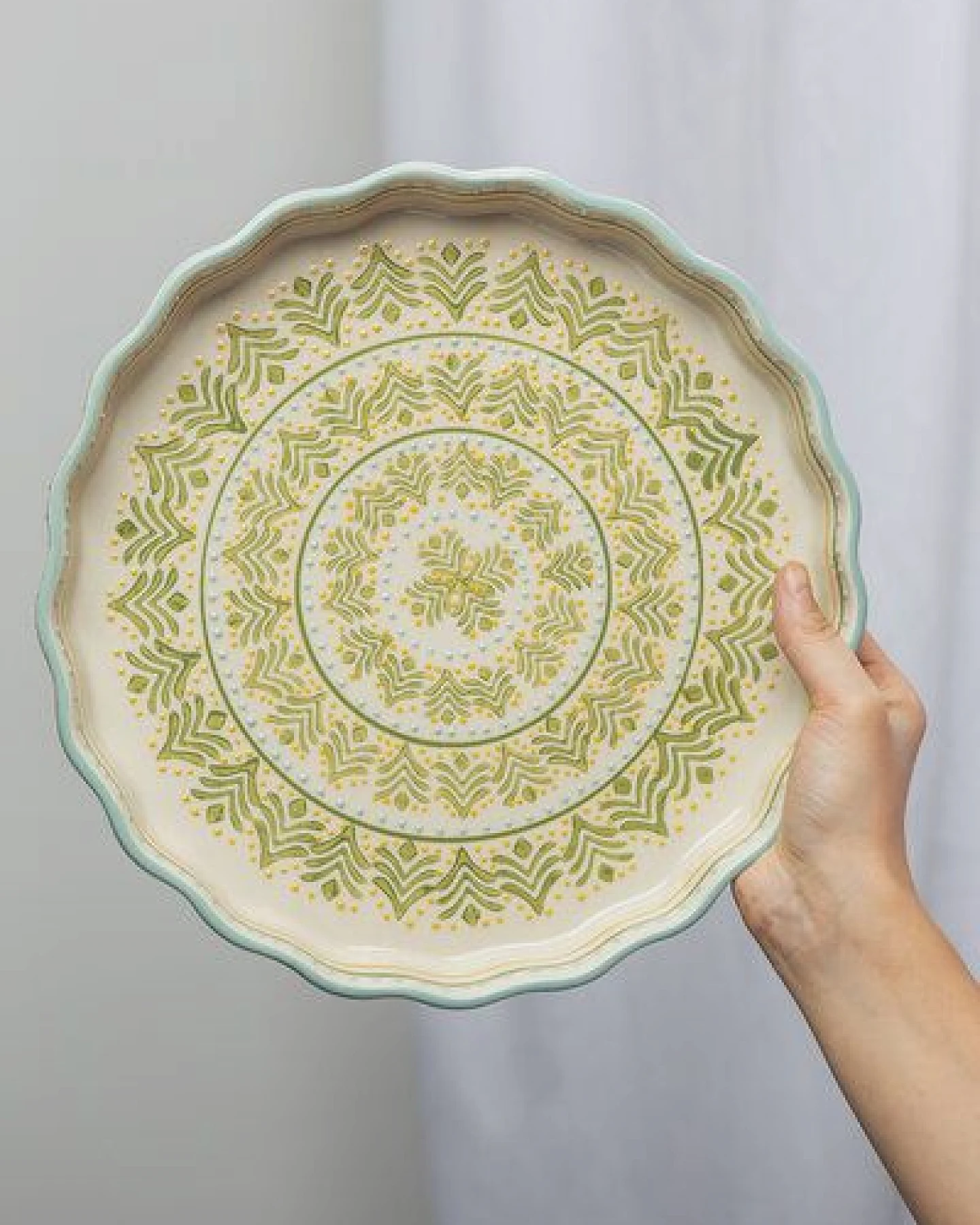 TRANQUILLO Quicheform aus Steinzeug mit Muster 27 cm (POR087, POR492, POR670) – Ansicht 3