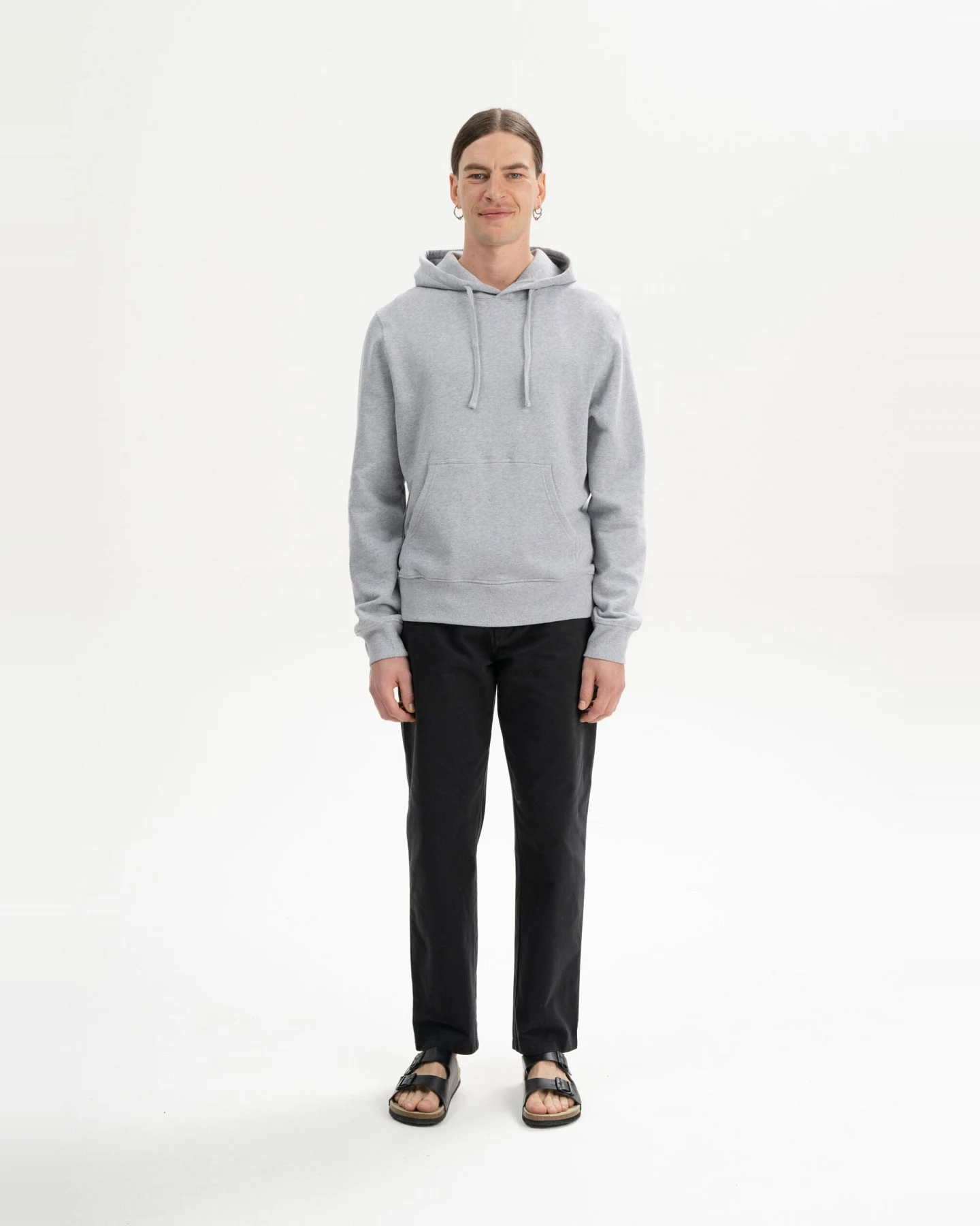 MELA Herren vegan Kapuzenpulli Tican Gray Melange – Ansicht 2