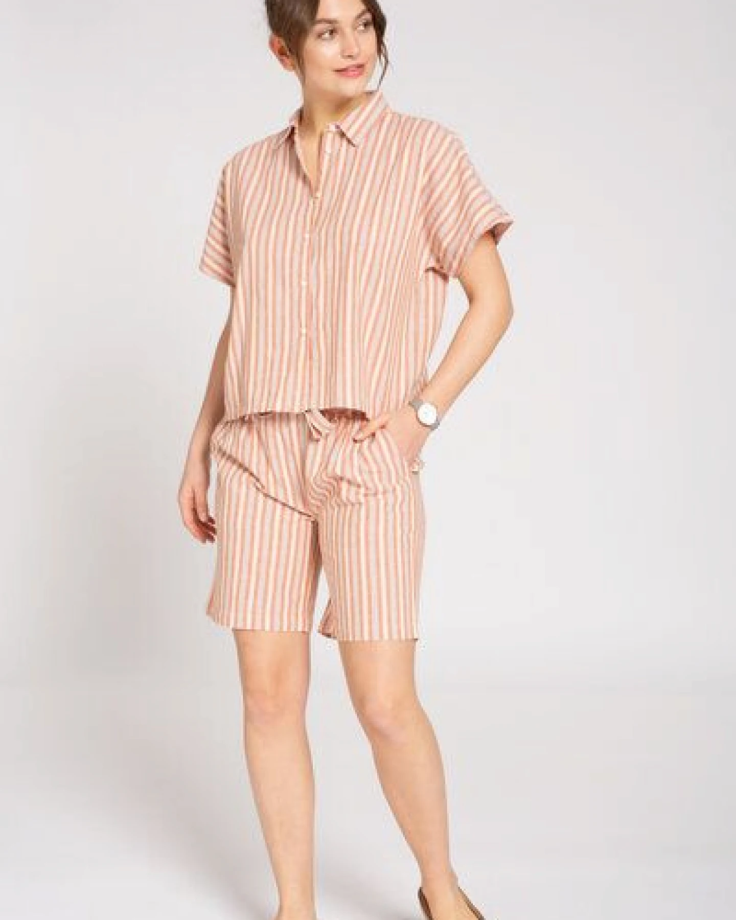 recolution Leinen Shorts #STRIPES – Ansicht 3