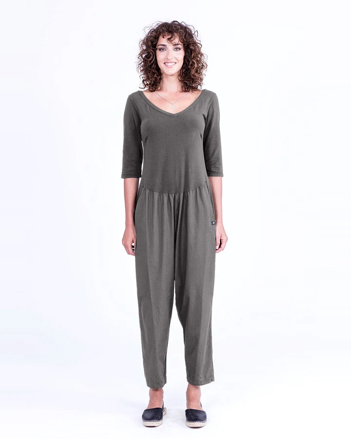 RAVENS VIEW IBIZA Damen vegan Jumpsuit Midnight Mono Anthrazit