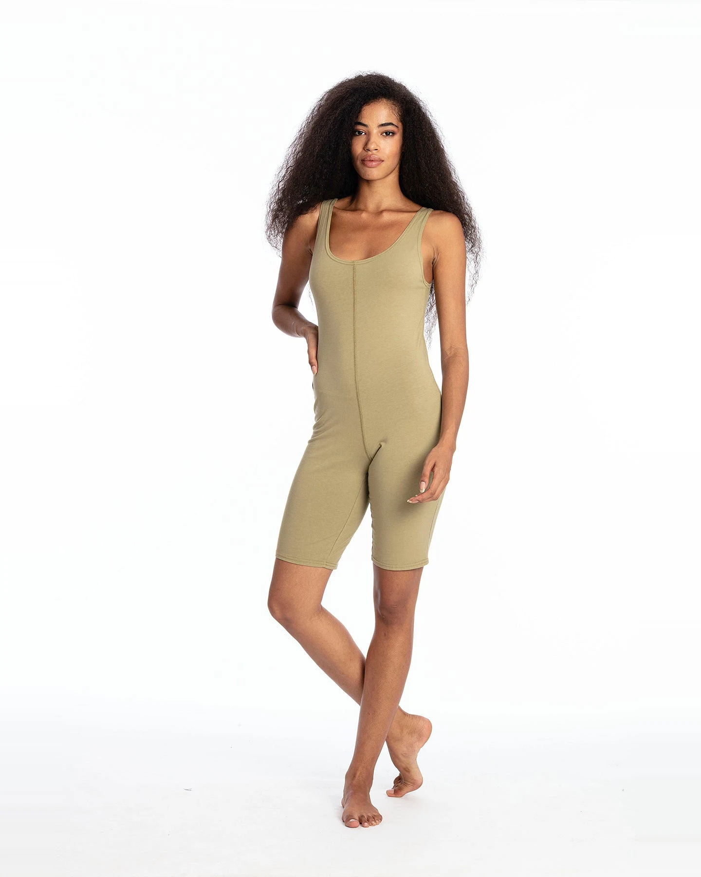 RAVENS VIEW IBIZA Damen vegan Playsuit Banyan Dark Aloe – Ansicht 2