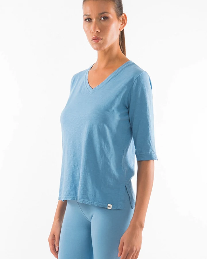 RAVENS VIEW IBIZA Damen vegan Top Lisa Faded Denim
