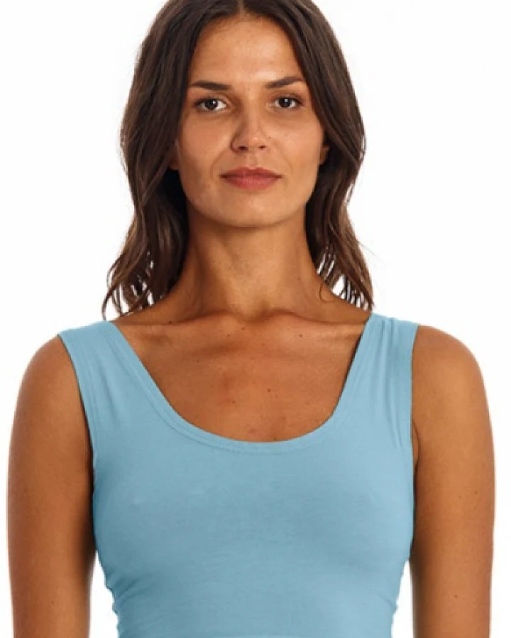 RAVENS VIEW IBIZA Damen vegan Yoga Top Faded Denim