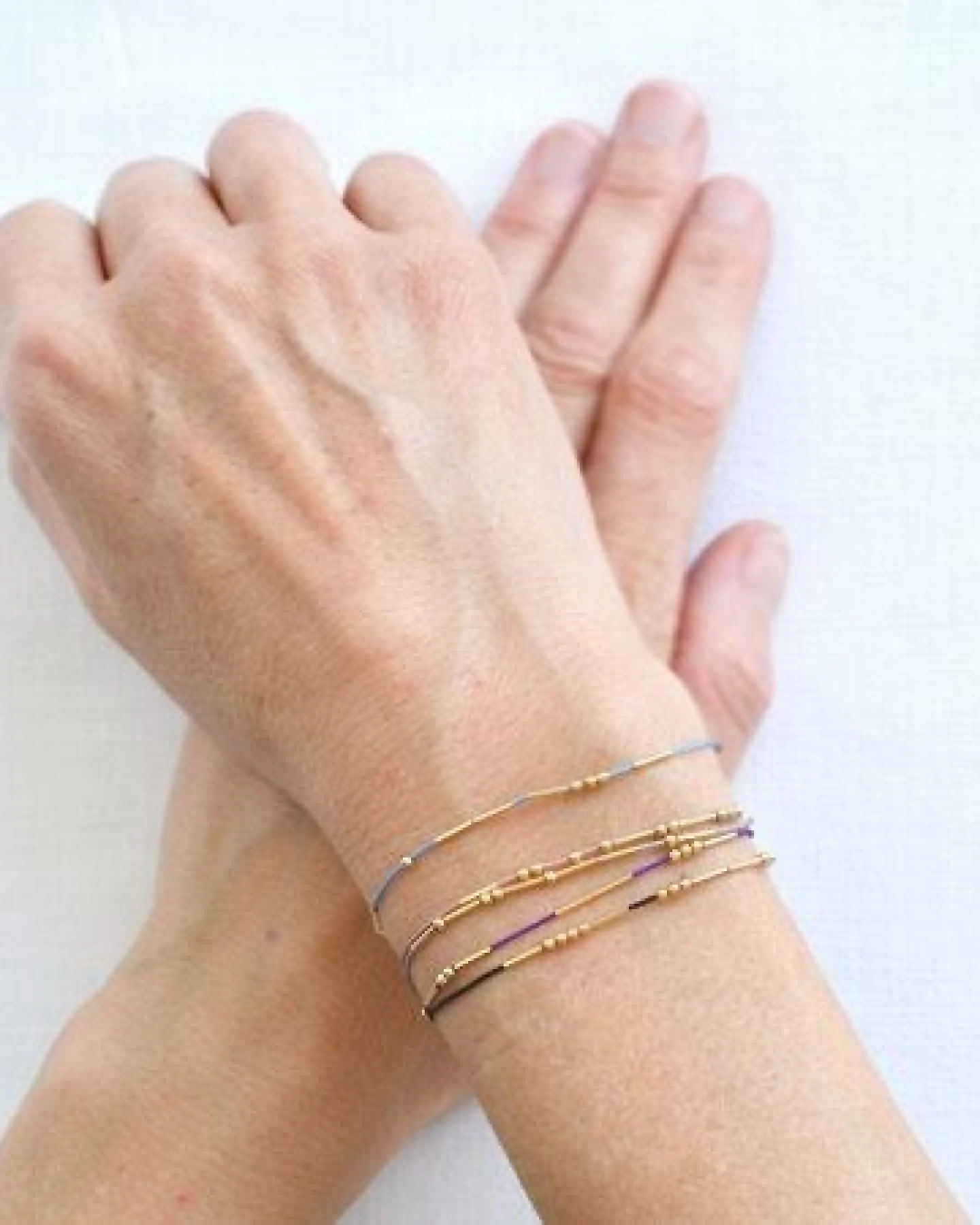 renna deluxe Morse-Code Armband vergoldet – Ansicht 4