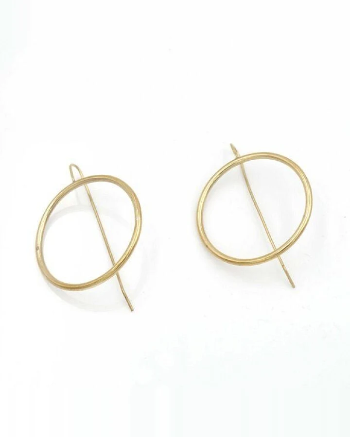 Bawa Hope Messingohrring Hoop, long hook