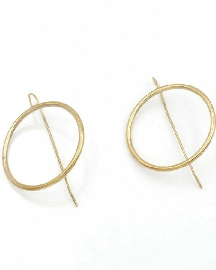 Bawa Hope Messingohrring Hoop, long hook