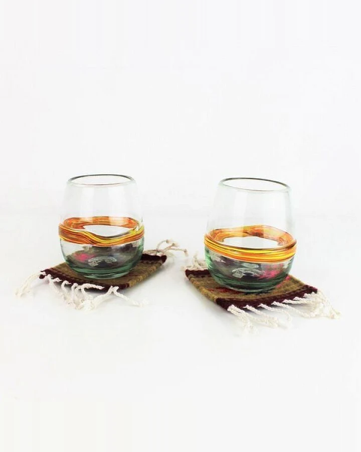 Mitienda Shop 2er Set Glasuntersetzer aus Wolle