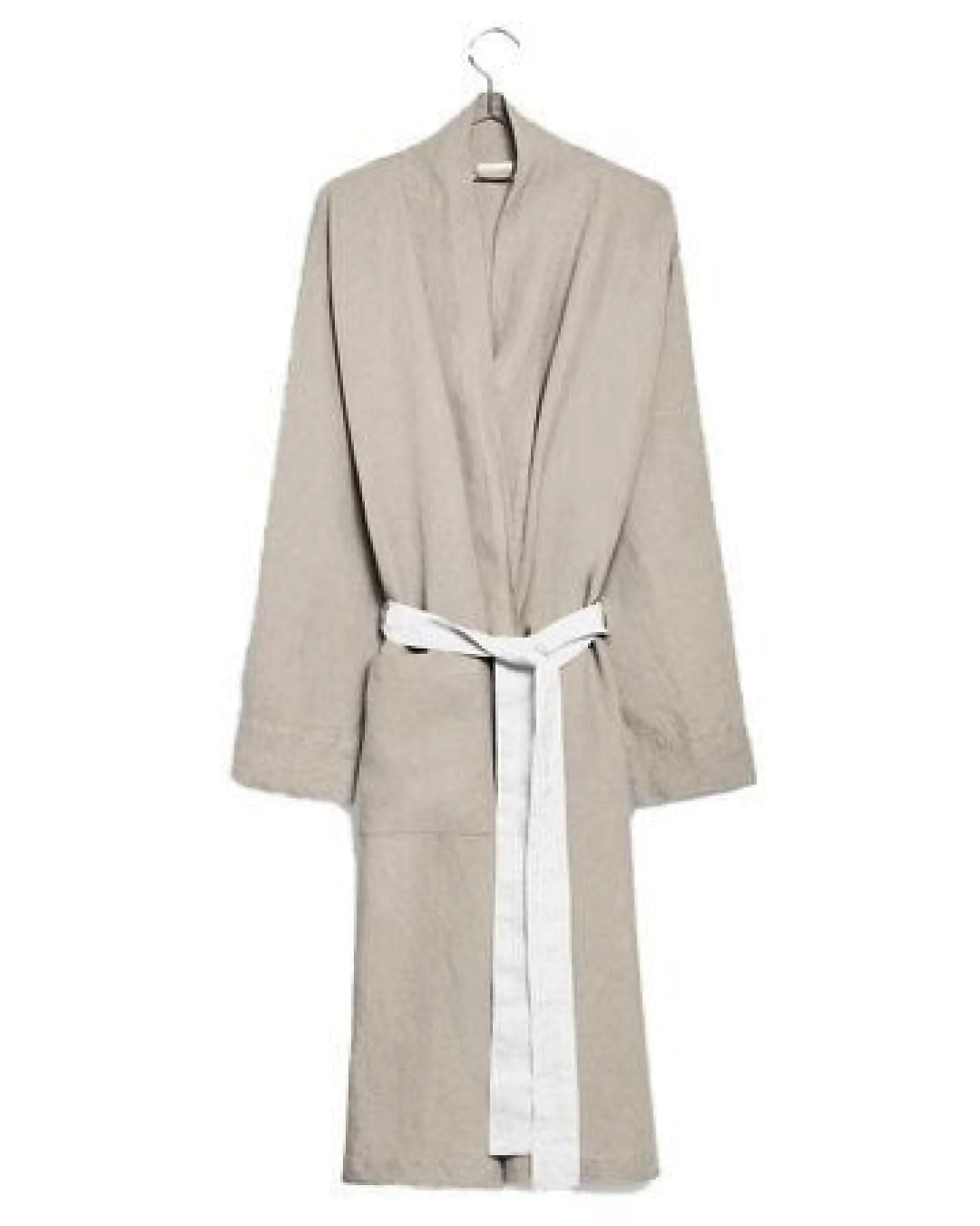 Yumeko Kimono Bademantel Gewaschenes Leinen – Ansicht 2