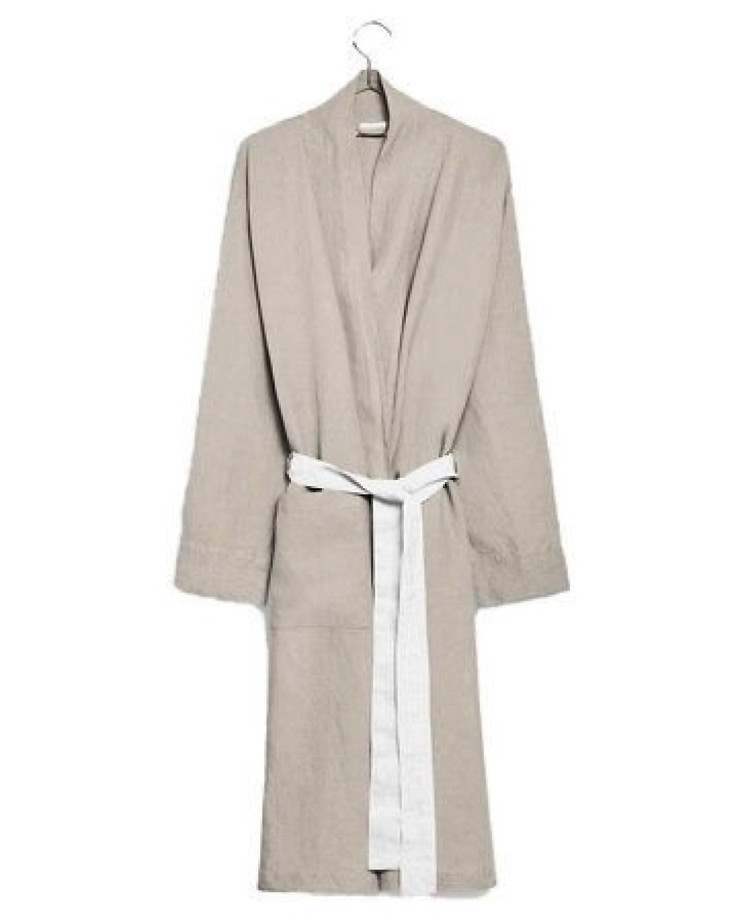 Yumeko Kimono Bademantel Gewaschenes Leinen – Ansicht 2