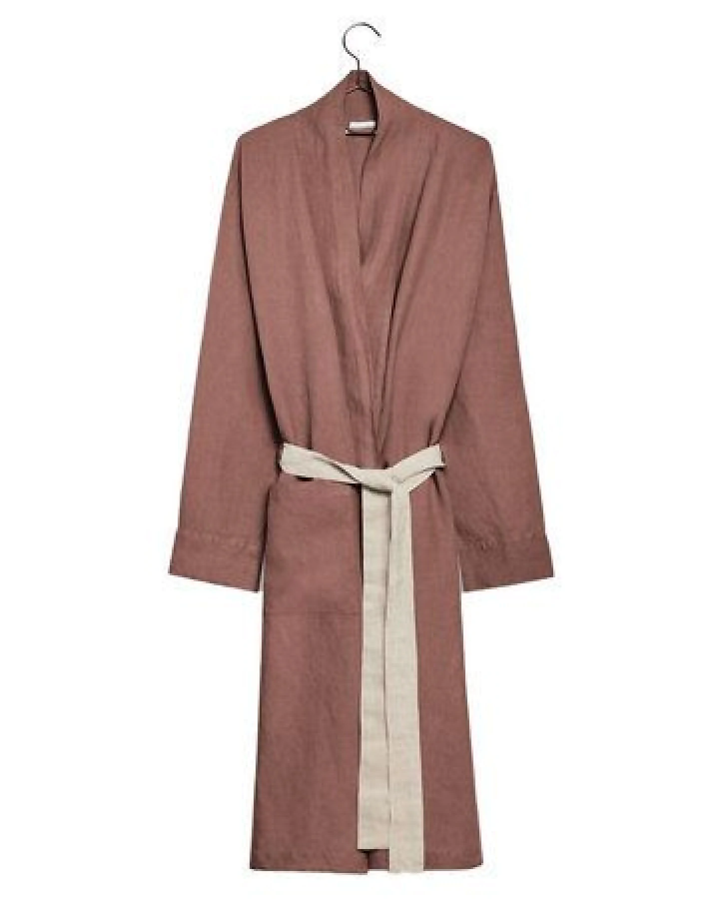 Yumeko Kimono Bademantel Gewaschenes Leinen – Ansicht 3