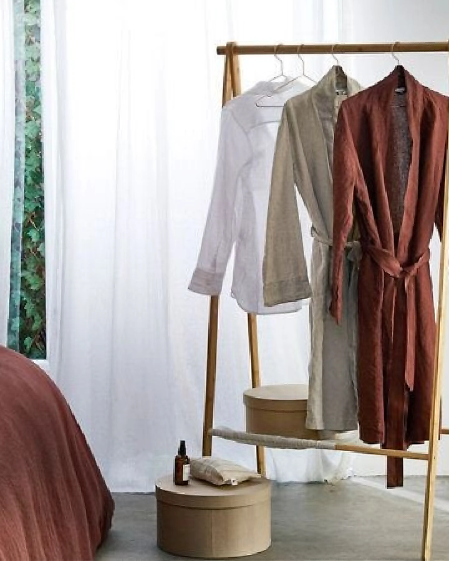 Kimono Bademantel "Yumeko" aus Gewaschenes Leinen – Ansicht 3