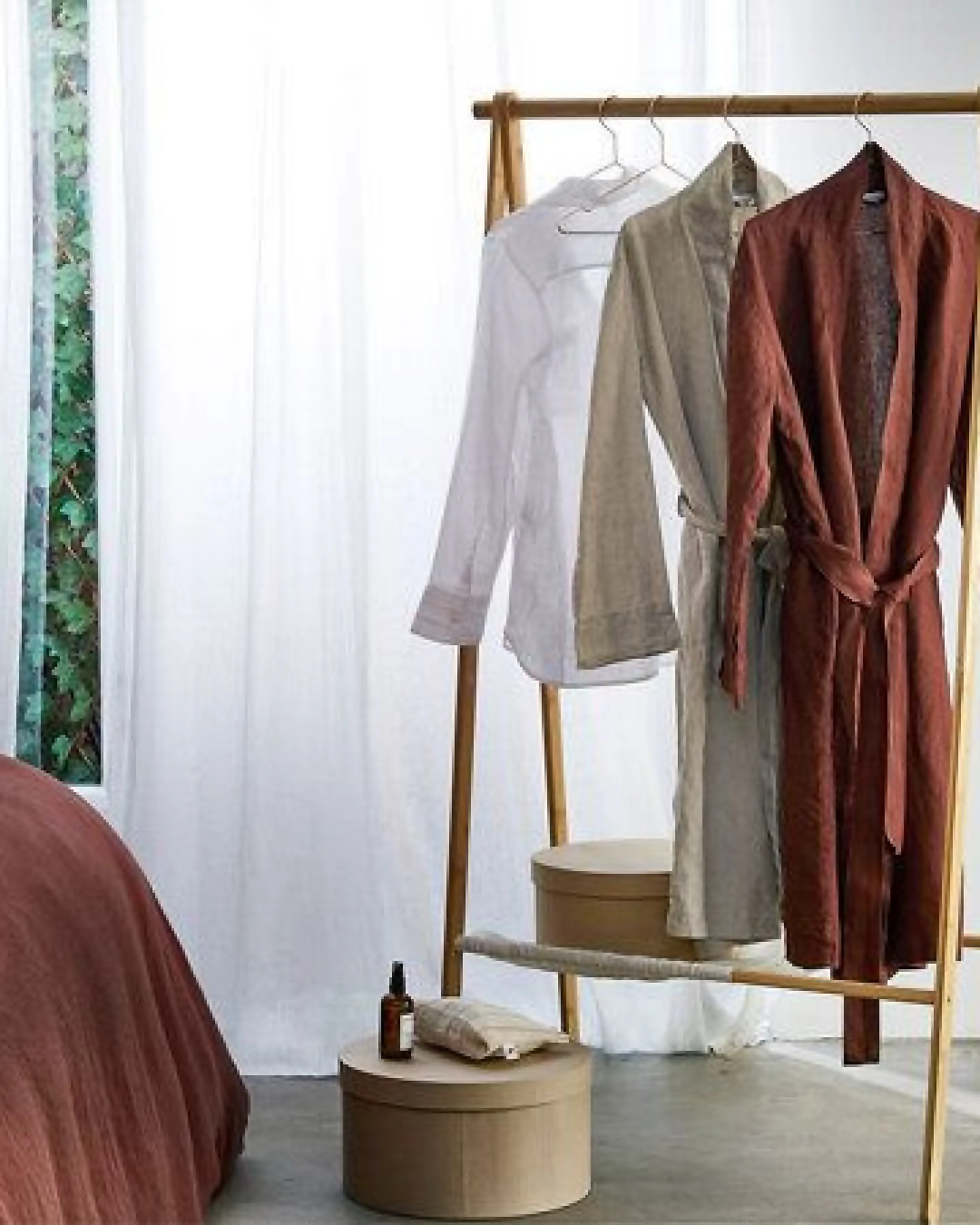 Kimono Bademantel "Yumeko" aus Gewaschenes Leinen – Ansicht 3