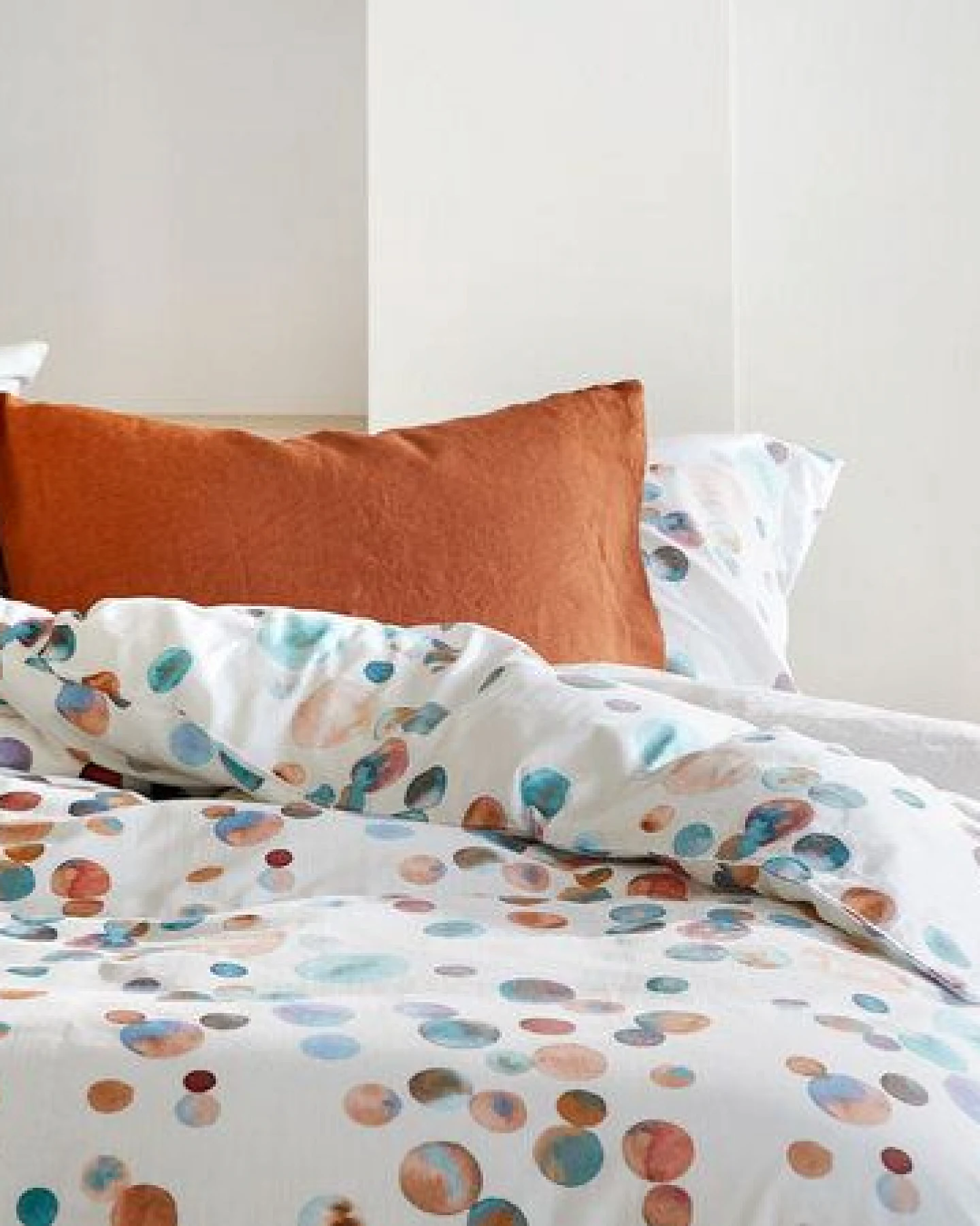 Bettwäsche Perkal Watercolor Dots “Yumeko” aus Baumwolle – Ansicht 2