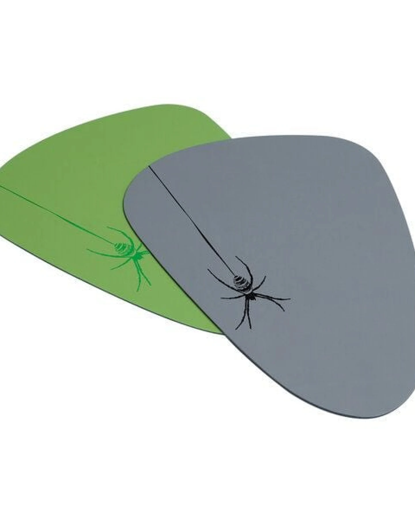 HANDGEDRUCKT "Spinne" Mousepad aus Recyclingleder Tropfenform – Ansicht 2