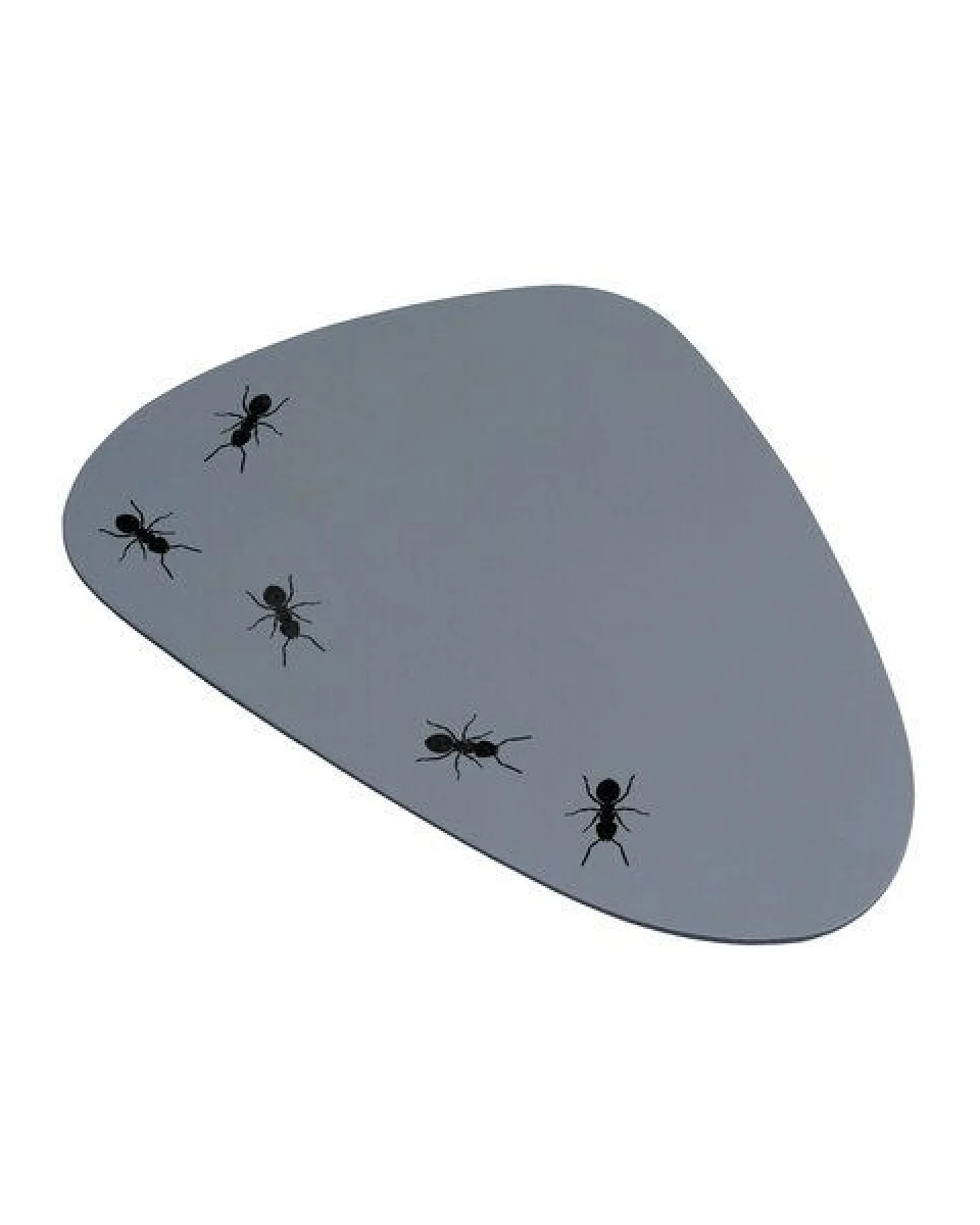 HANDGEDRUCKT "Ameisen" Mousepad aus Recyclingleder Tropfenform – Ansicht 2