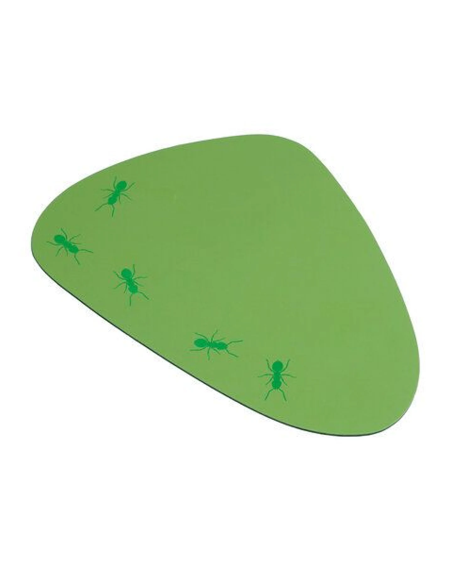 HANDGEDRUCKT "Ameisen" Mousepad aus Recyclingleder Tropfenform – Ansicht 2