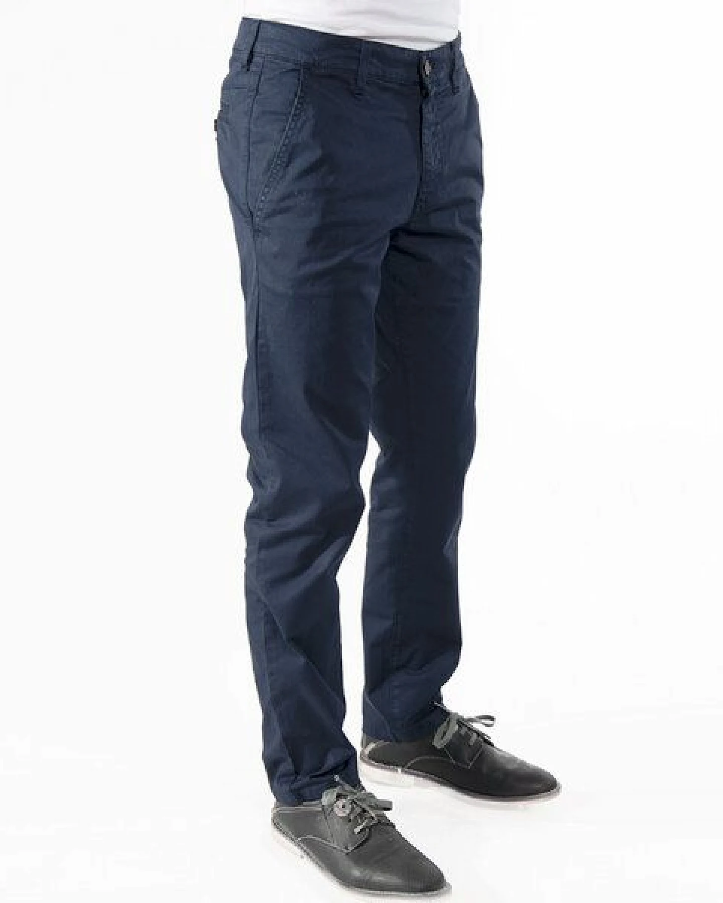fairjeans Chino in dunkelblau aus Bio-Baumwolle, faire Hose, GOTS – Ansicht 2