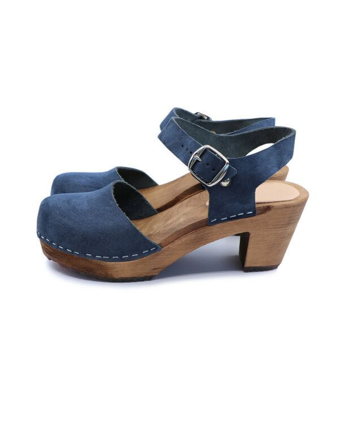 MAJKEN - schwedische Holz Clogs Sandale von me&myclogs - high mid heel – Ansicht 2