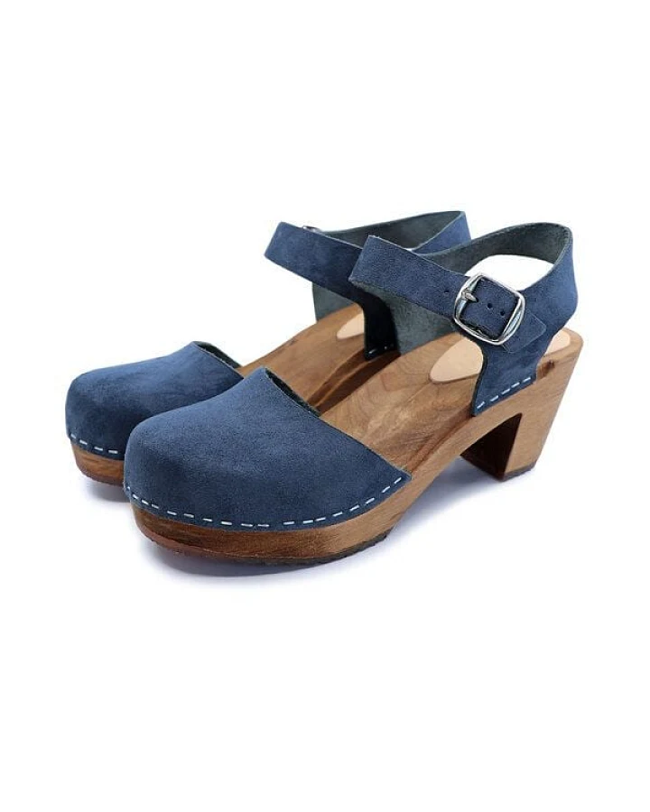 MAJKEN - schwedische Holz Clogs Sandale von me&myclogs - high mid heel