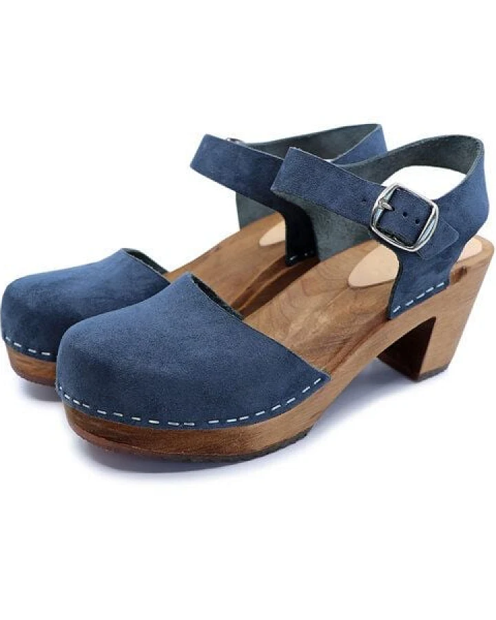 MAJKEN - schwedische Holz Clogs Sandale von me&myclogs - high mid heel