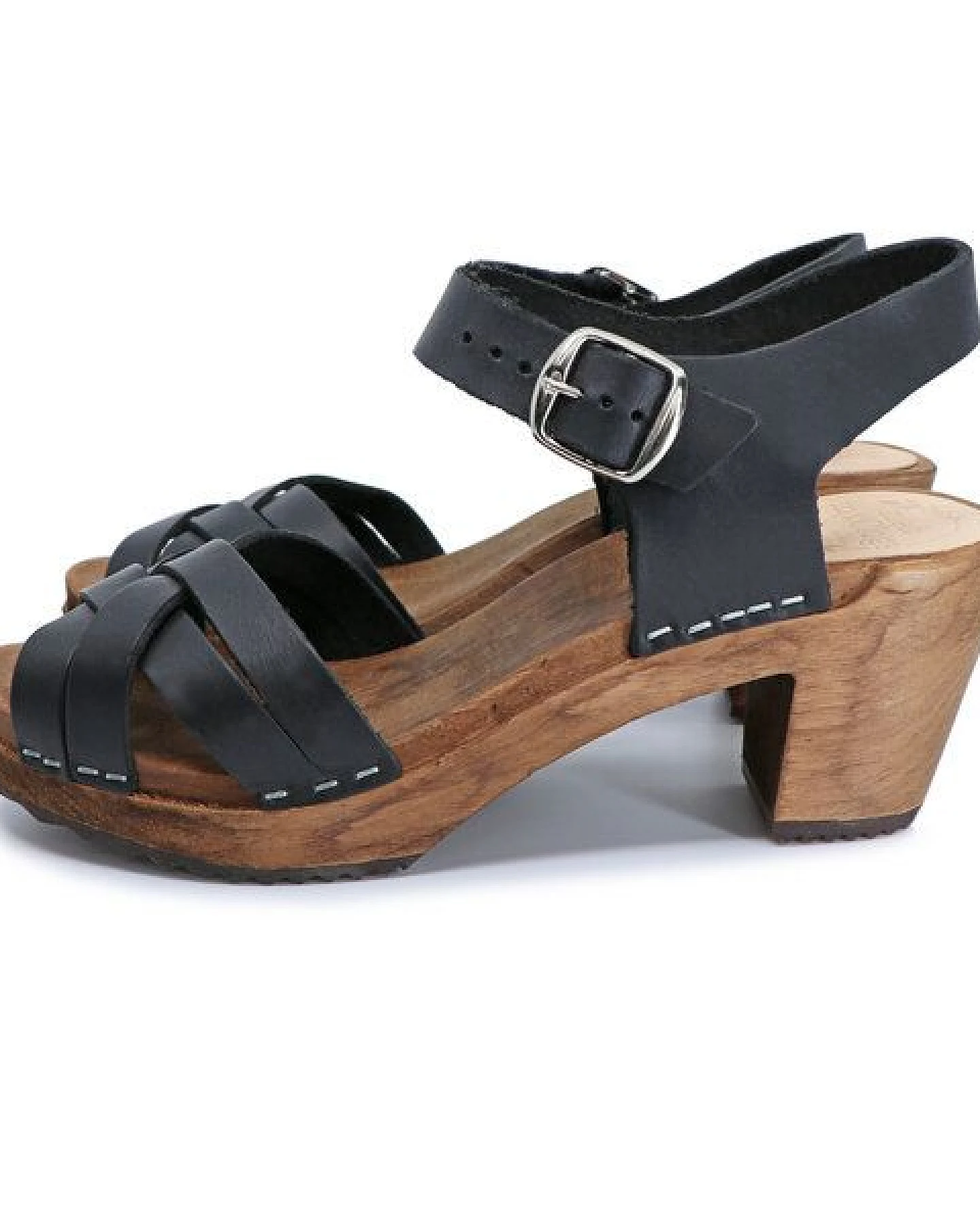 TILDE - schwedische Holz Clogs Sandale von me&myclogs - high mid heel - für SCHLANKE Füße – Ansicht 2