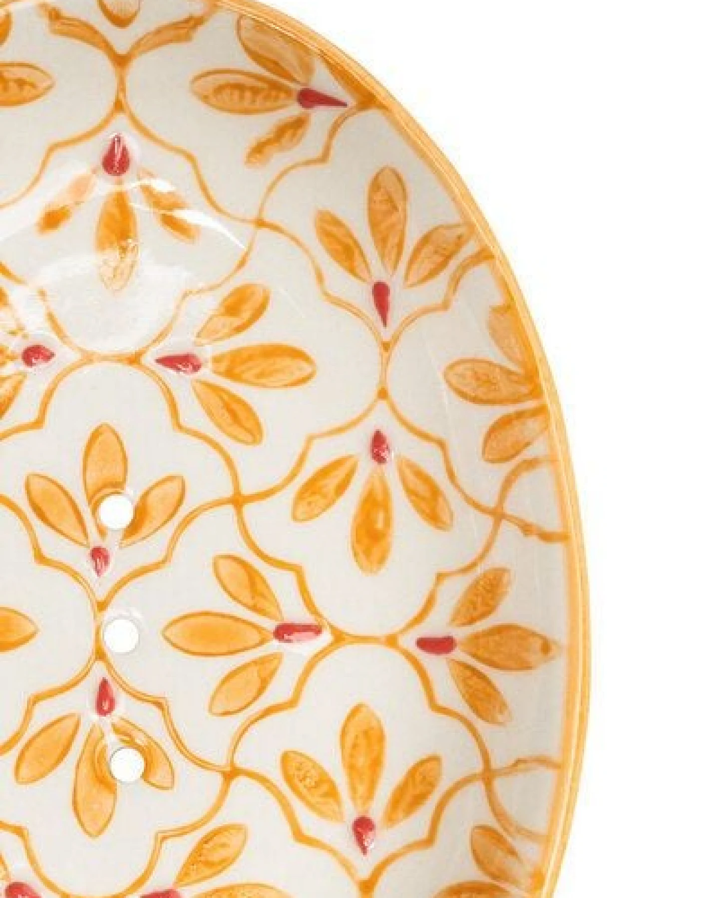 TRANQUILLO Ovale Seifenschale aus Steinzeug mit bunten Mustern 14 cm – Ansicht 4