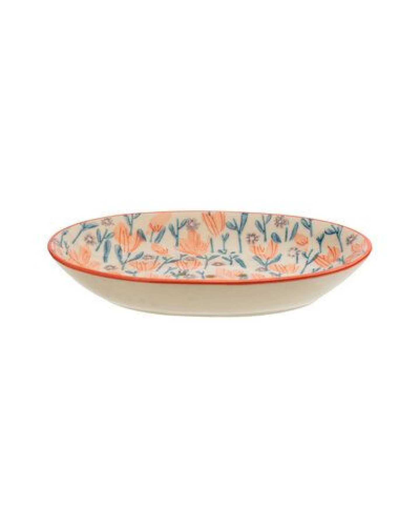 TRANQUILLO Ovale Seifenschale aus Steinzeug mit bunten Mustern 14 cm – Ansicht 2