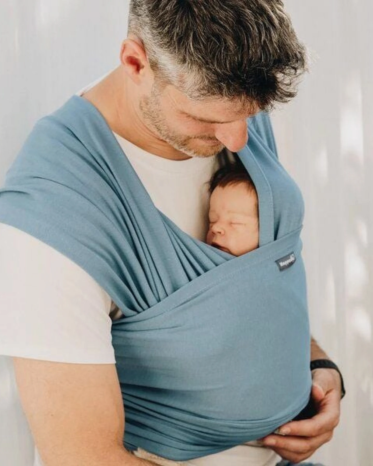 Hoppediz® Hoppediz Newborn Babytragetuch 100 % Bio Baumwolle – Ansicht 3