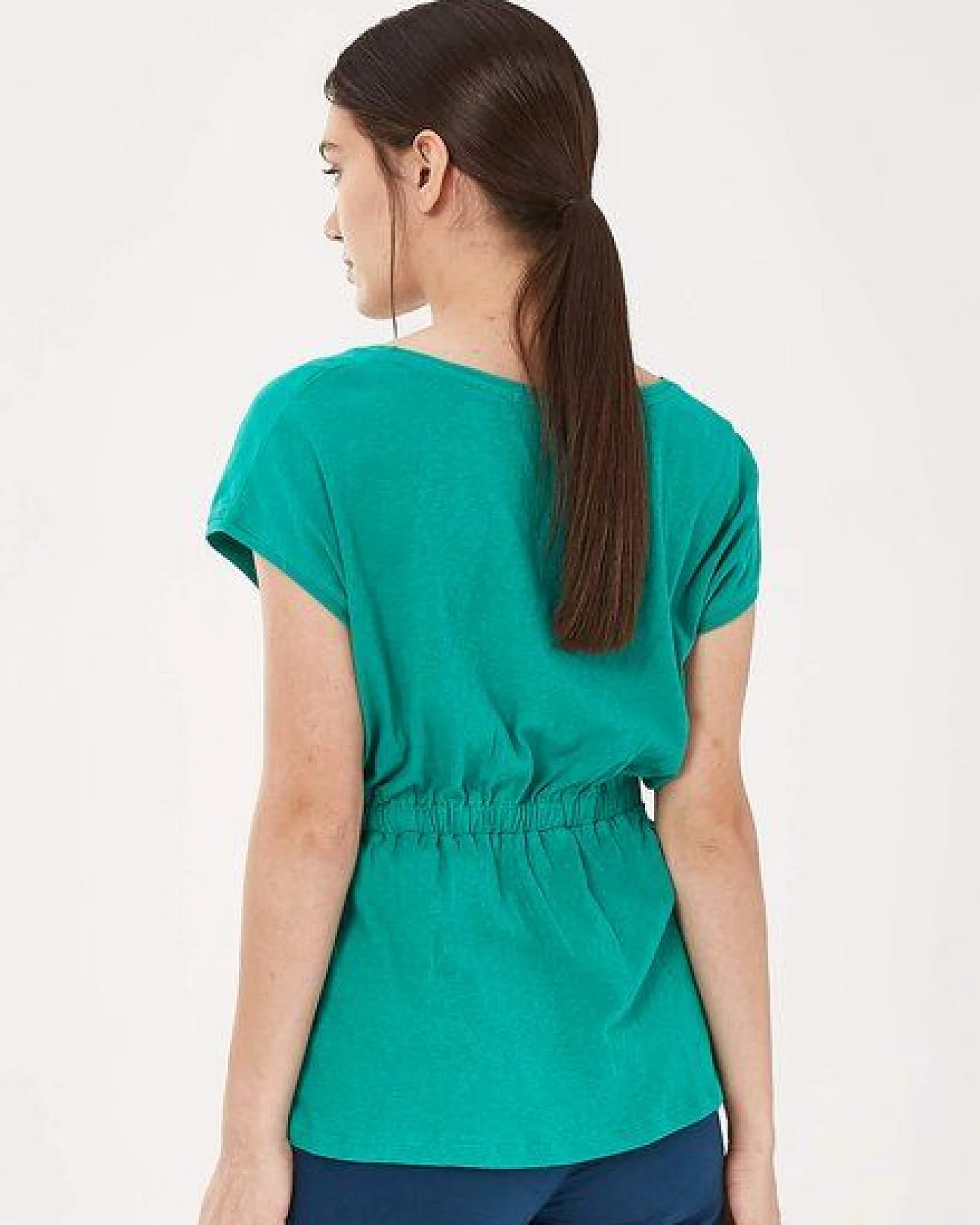 ORGANICATION T-Shirt aus Bio-Baumwolle mit Leinen – Ansicht 4
