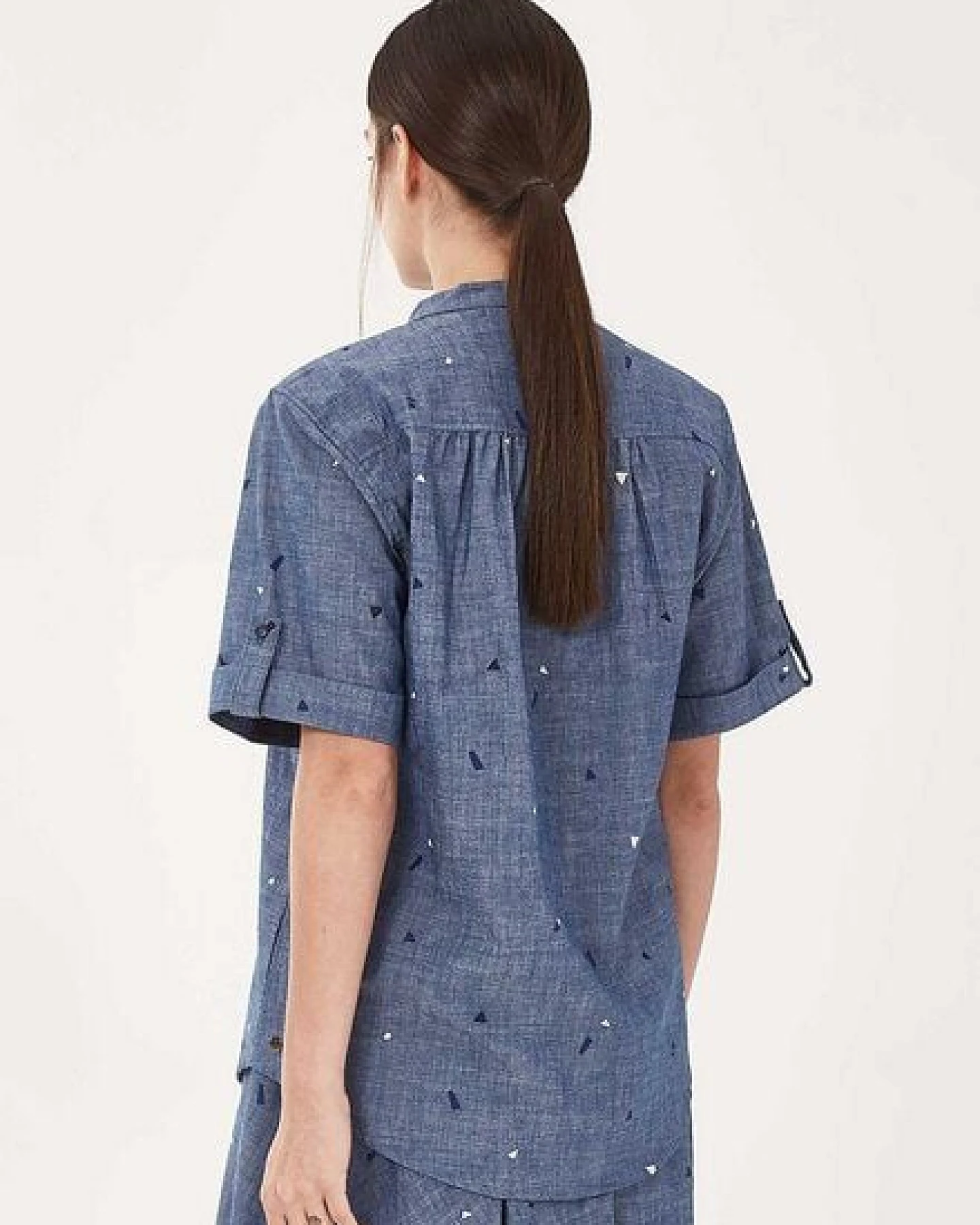 ORGANICATION Bluse aus Bio-Baumwolle mit Stehkragen – Ansicht 4