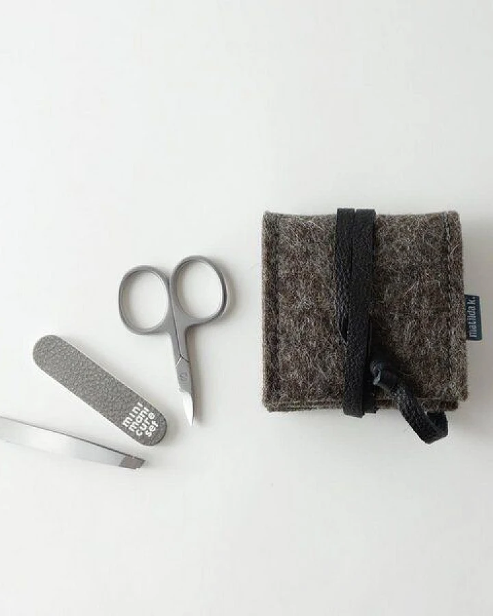 matilda k. manufaktur mini-maniküre-set 'ella' aus Wollfilz braun