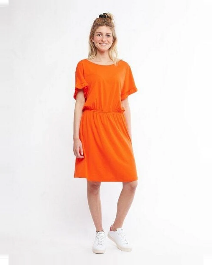 CORA happywear Damen Kleid aus Eukalyptus Faser "Rachele" orange