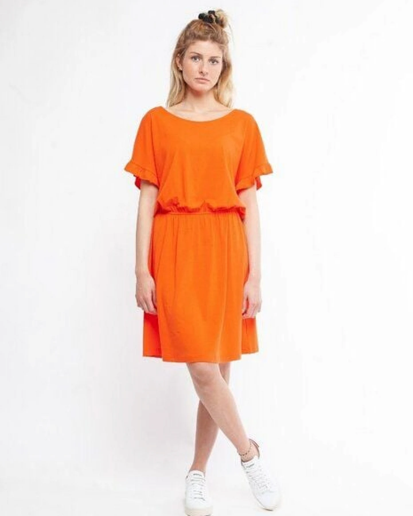 CORA happywear Damen Kleid aus Eukalyptus Faser "Rachele" orange – Ansicht 2