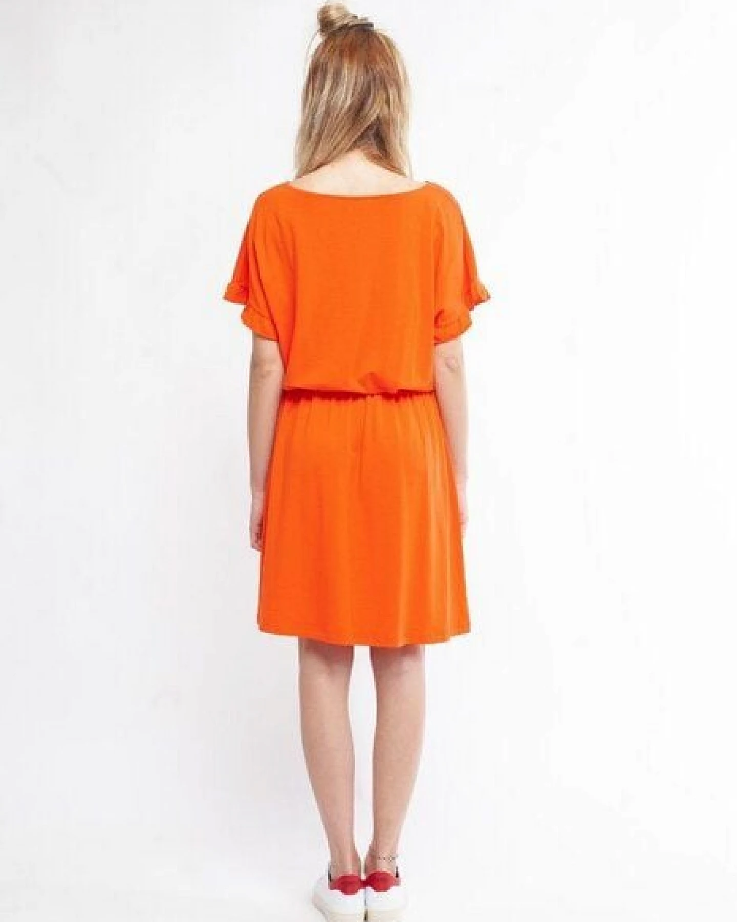 CORA happywear Damen Kleid aus Eukalyptus Faser "Rachele" orange – Ansicht 3