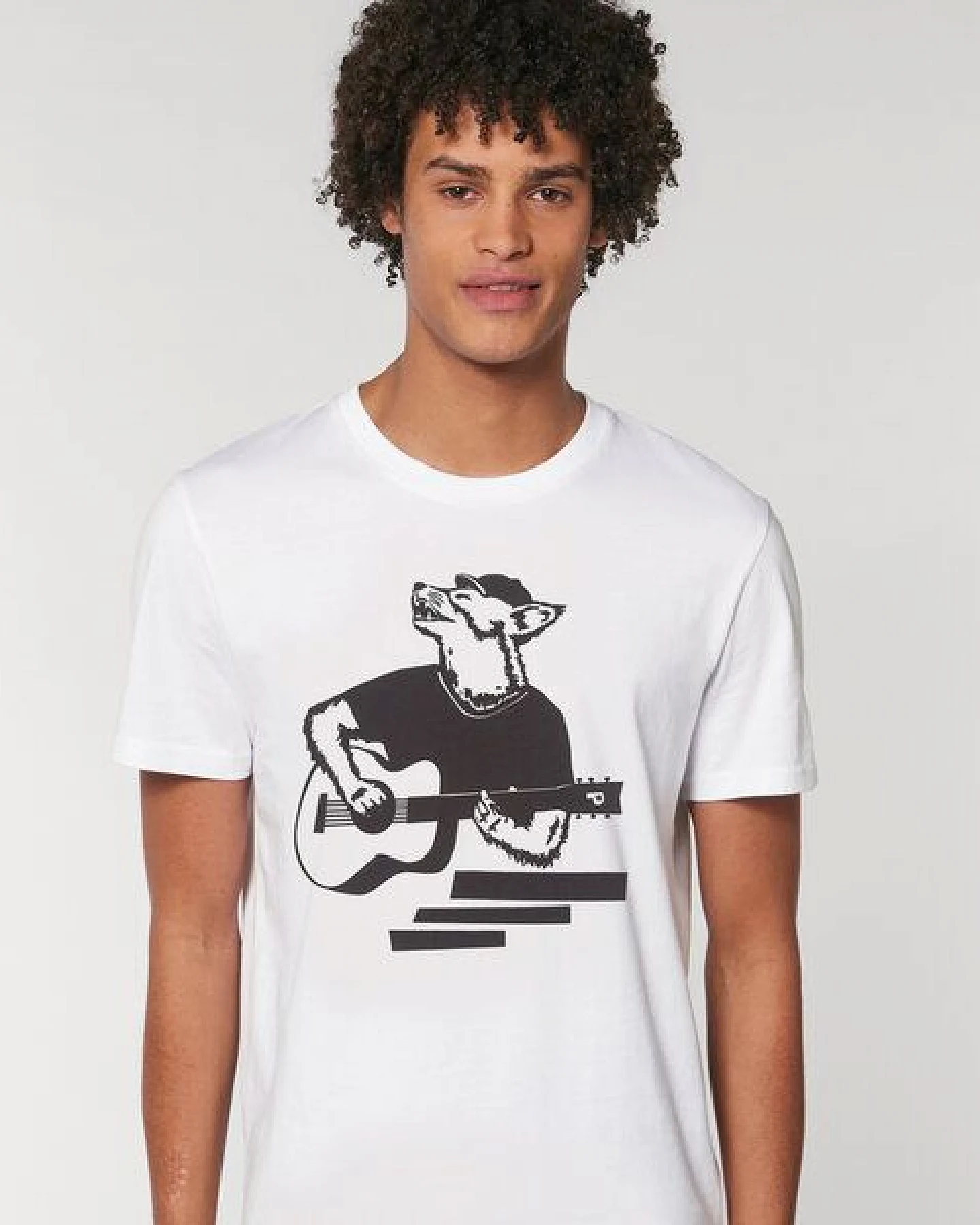 Frank Fuchs mit Gitarre - päfjes Bio Fair Wear Männer/Unisex T-Shirt – Ansicht 2