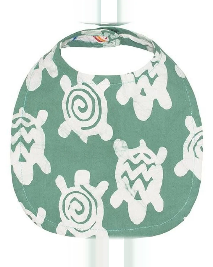 Global Mamas Bio Lätzchen - Turtles - Grün - Upcycling