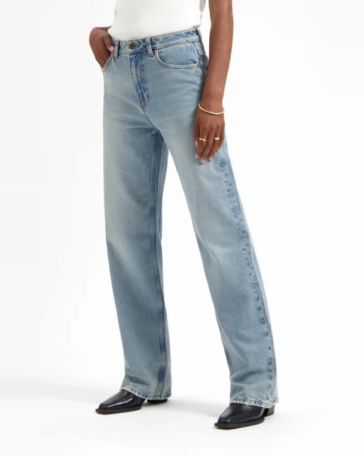 Kuyichi Damen vegan Jeans Loose Straight Izabella Vintage Blau