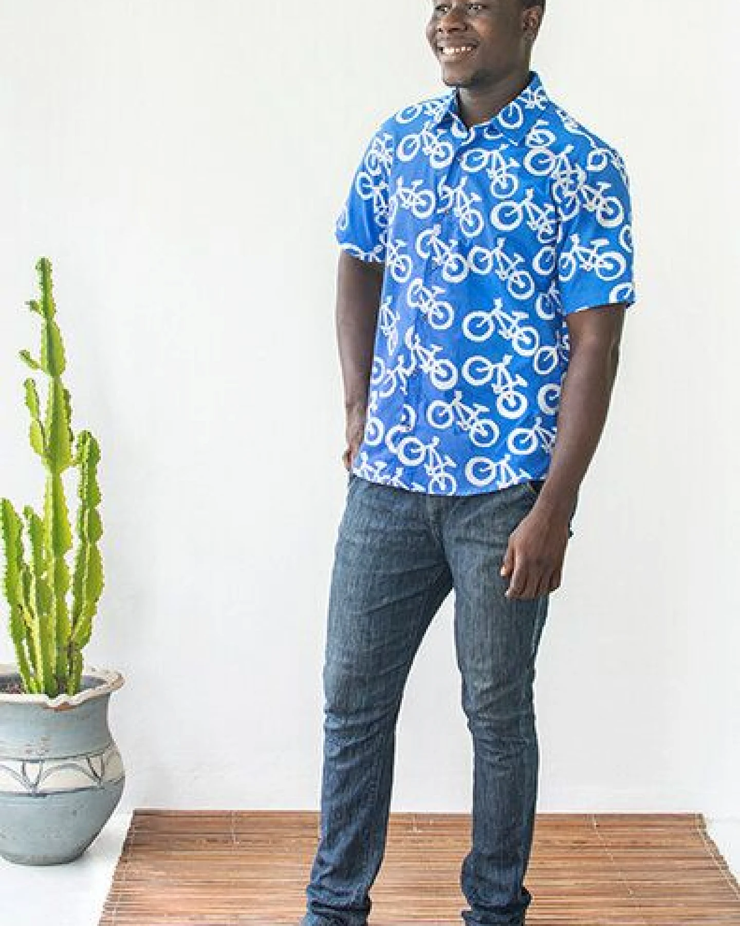 Global Mamas Bio Hemd - Slim Fit - Pathways – Ansicht 3