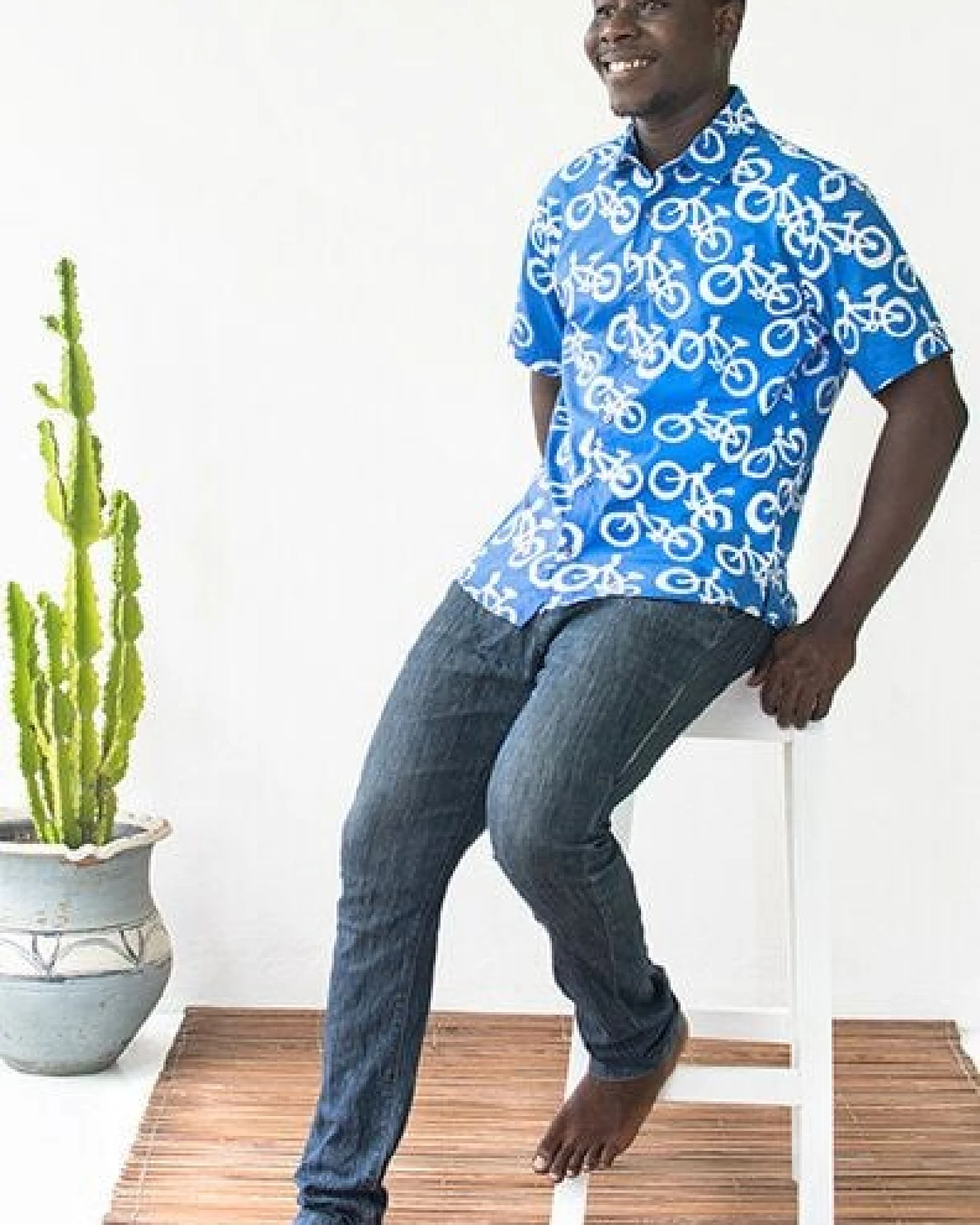 Global Mamas Bio Hemd - Slim Fit - Pathways – Ansicht 4