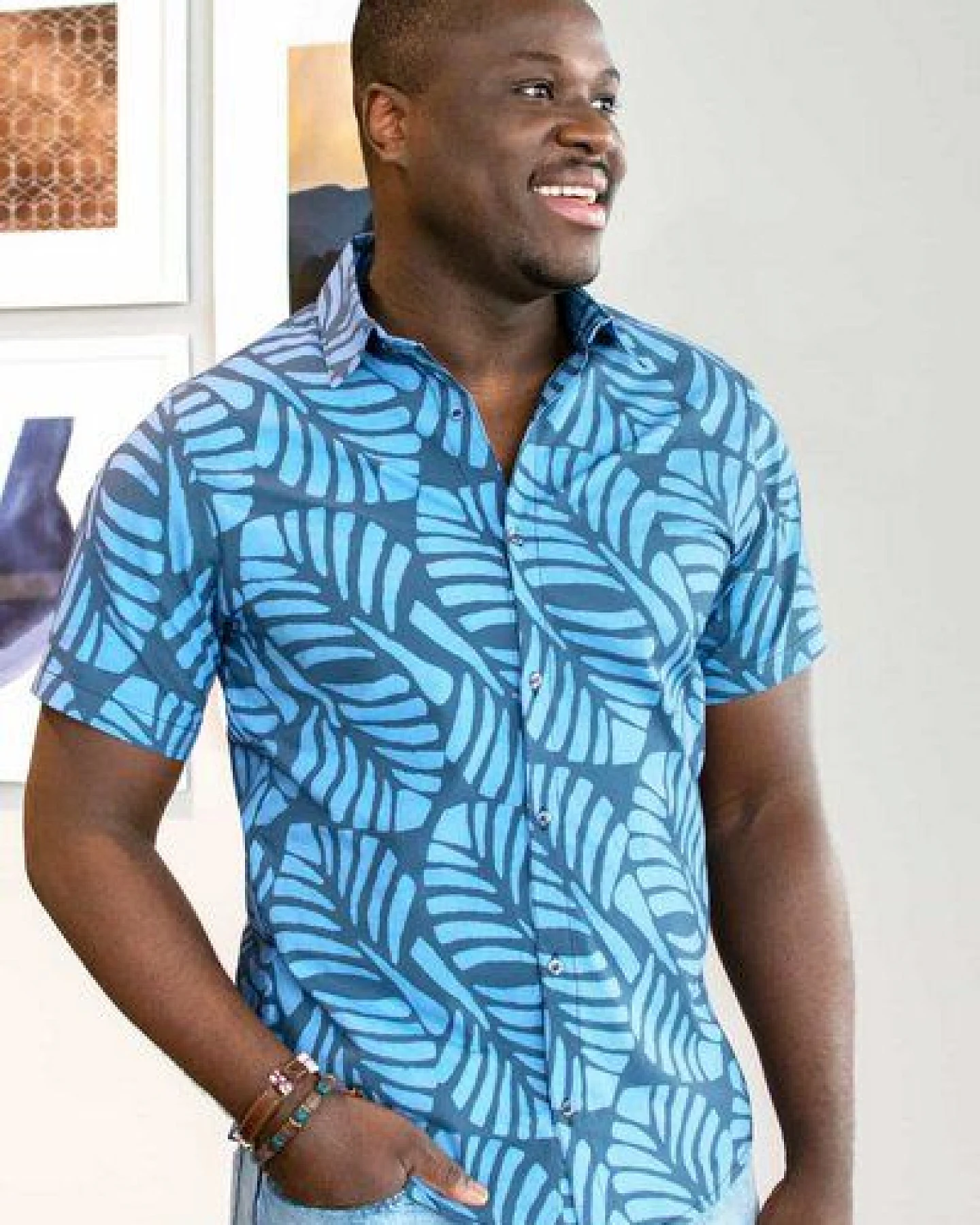 Global Mamas Bio Hemd - Slim Fit - Pathways – Ansicht 2